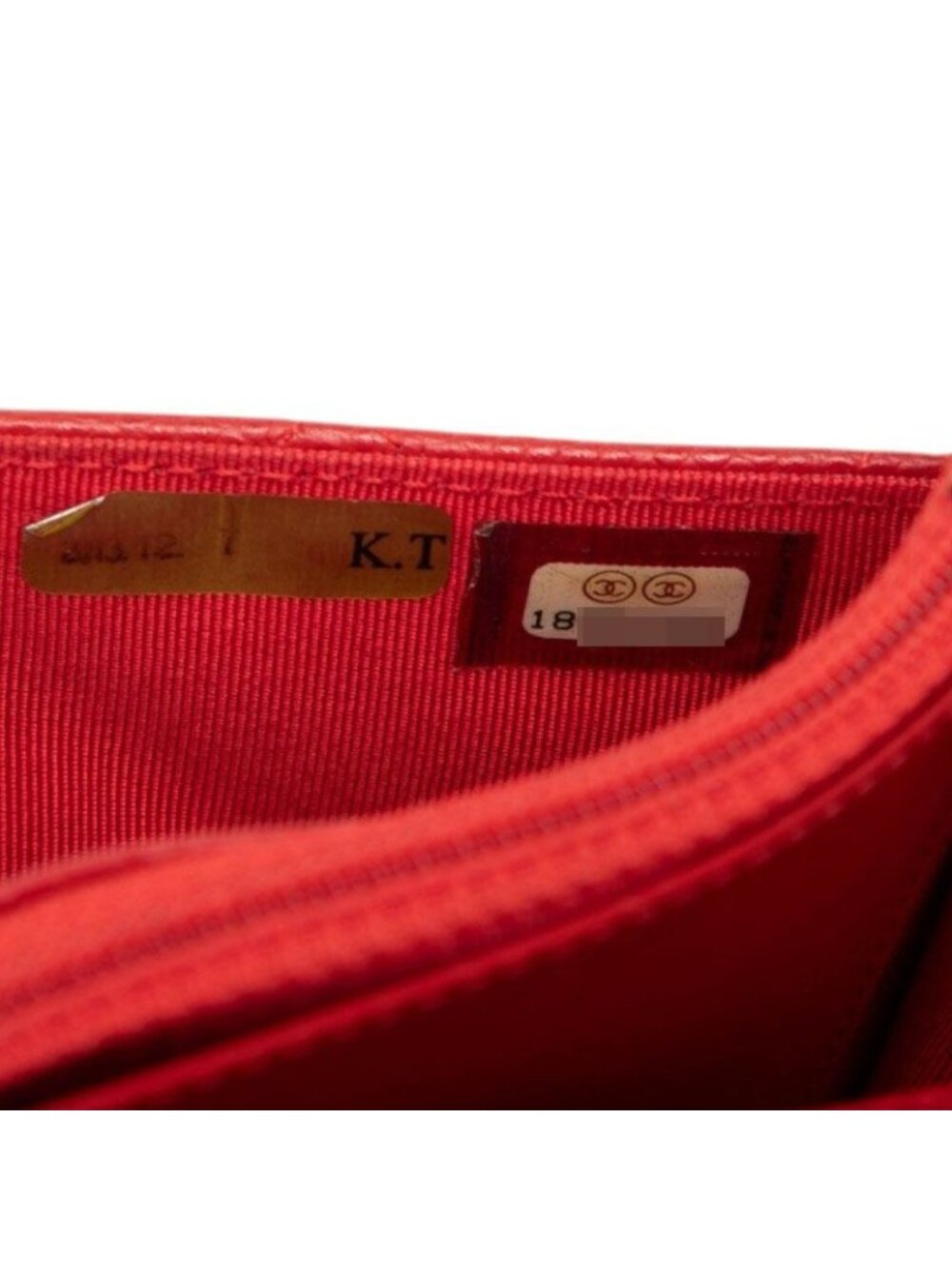 Chanel Quilted CC Logo Chain Shoulder Bag Crossbody Red Caviar Leather - Picture 6 of 7